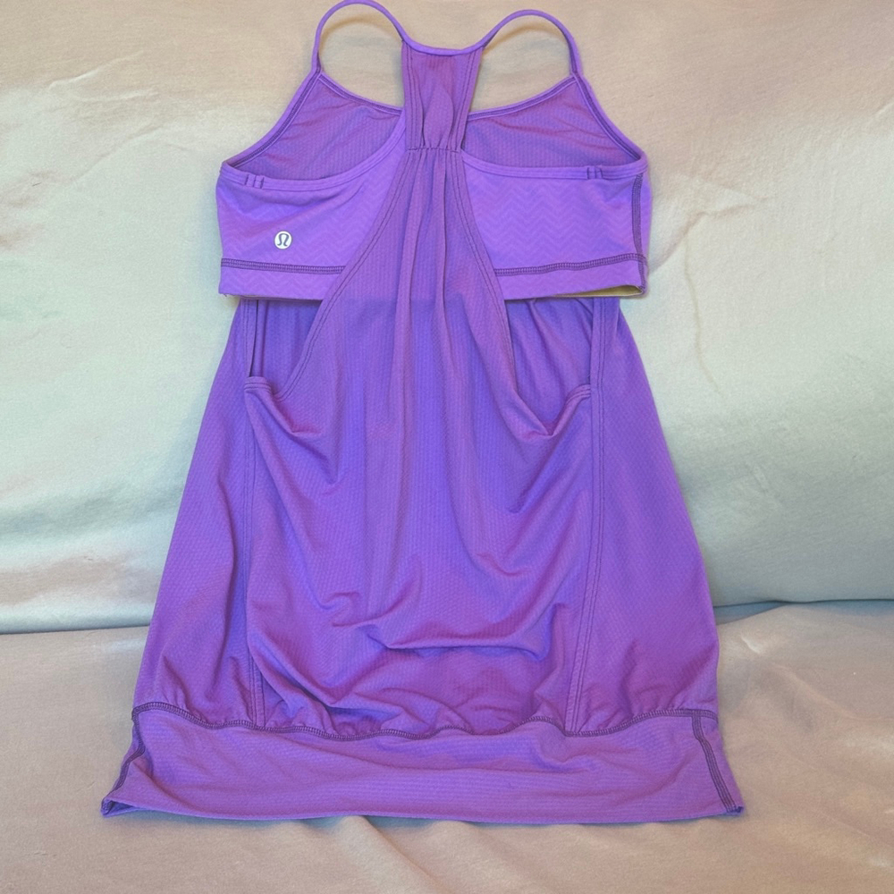 Lululemon Bundle Sz 6 | Racerback Tank / Bra + Wunder Under Crop Leggings Palm - Picture 4 of 11